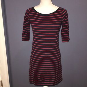 French connection red and navy T-shirt dress
